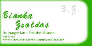 bianka zsoldos business card